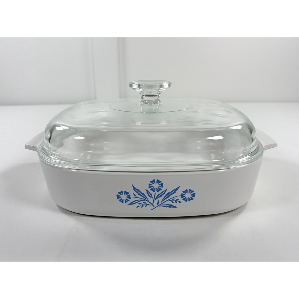 Vintage CorningWare Blue Cornflower 10" Casserole Dish A-10-B with Lid USA 2.5L